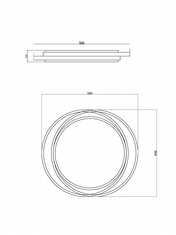 Светильник 50 см, 98W, 3000-6000K Freya Lisoa FR10031CL-L98B, черный