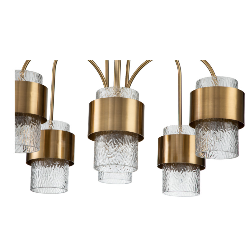 Подвесной светильник 670*670*505/1300 мм, 6*E14 бронза Indigo Eleganza V000322, 12019/A/6P Brass