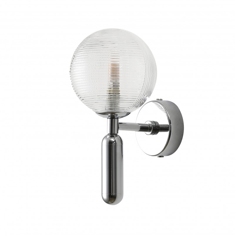 Бра Favourite Idem 2724-1W, D150*W120*H240, хром, плафон из рифленого прозрачного стекла