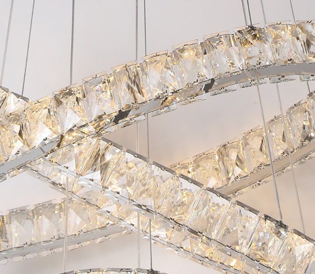Светильник SPF-37568 CHROME/ХРОМ  D600+470+260+200/H1200/4/LED/120W 2.4G RIPPLE 24-09
