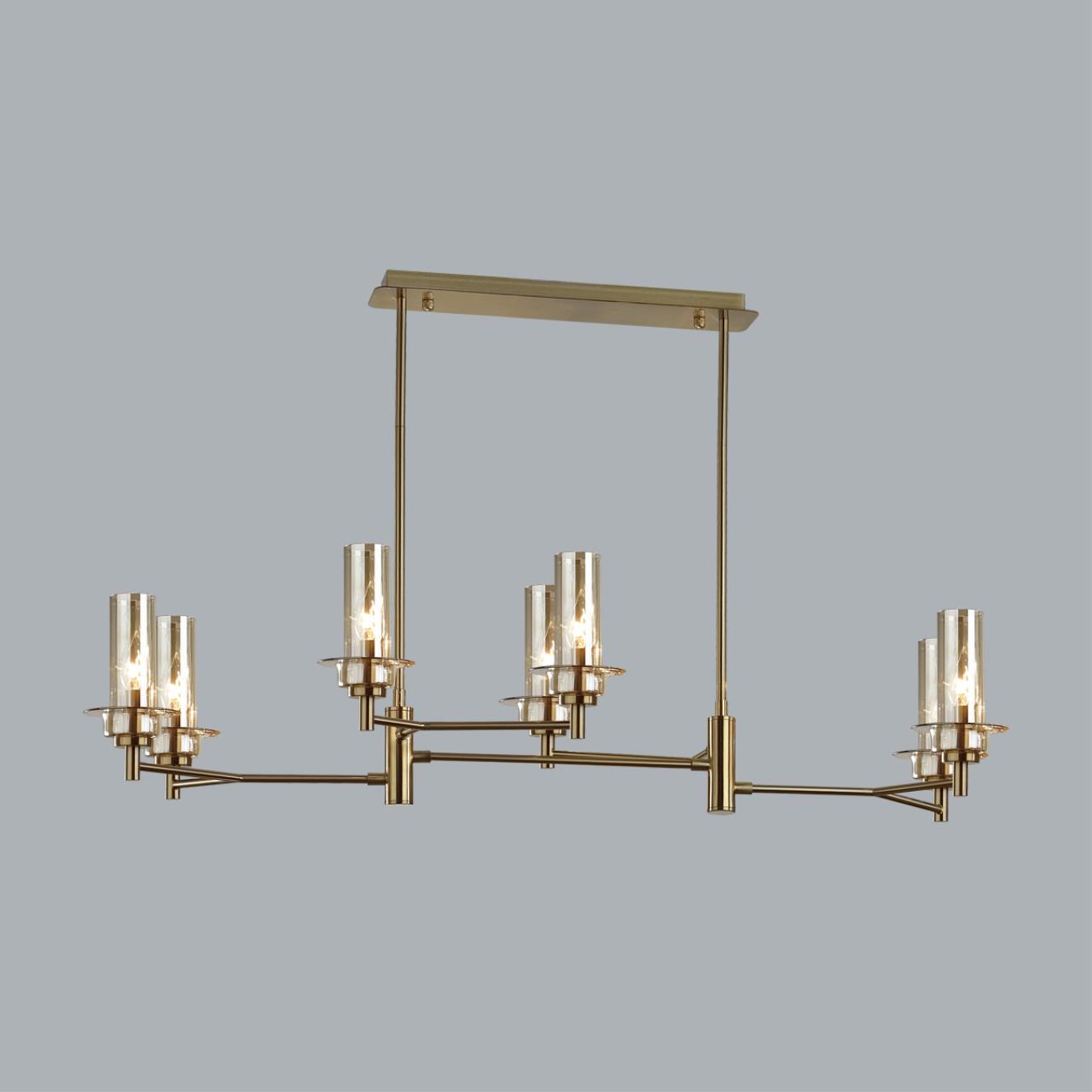 Люстра потолочная 35*59*20 см, 8*E14 Lumion Madonna 6554/8C бронзовый