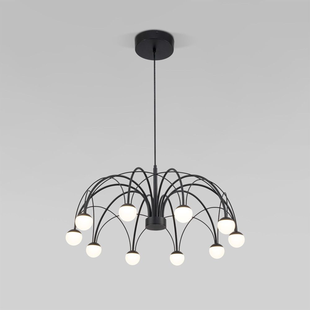 Подвесной светильник 65*65*50-110 см, LED*35W, 4000K, Eurosvet Ragno 90034/10, черный, a069301