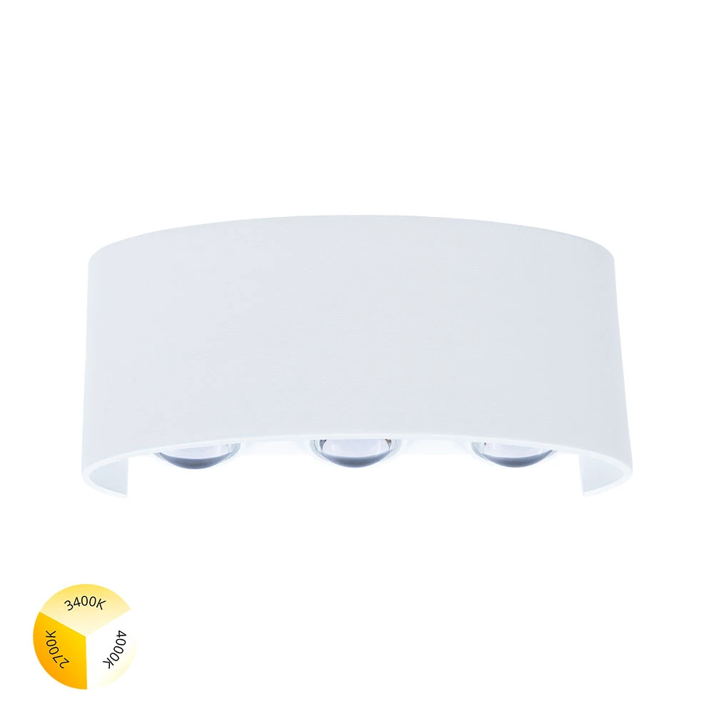 Бра уличное 17*4*8 см, 6*LED*1W, 2700/3400/4000K, Arte Lamp Bosto A3722AL-6WH, Белый