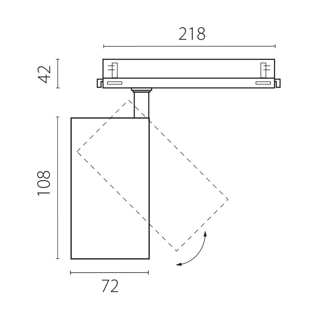 Светильник Quattro DALI *7*10,8 см, *24W, 4000K, Lightstar Alta Base A5246DALI, Белый