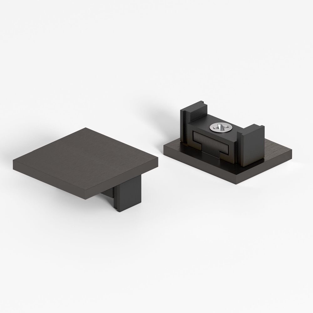 Titan Line Заглушки для накладного шинопровода (титан) (2шт) 85230/00, 2*1*см, Elektrostandard Line Magnetic 85230/00, титан