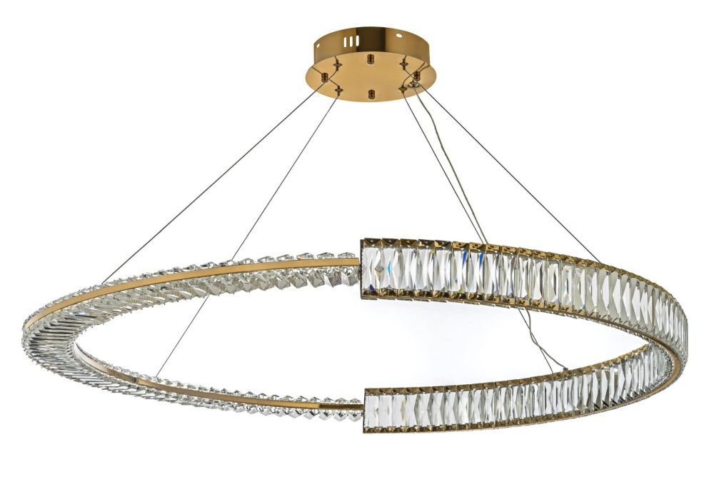 Люстра *100* см, LED лента*LED*95W, 3000K, Arti Lampadari Carini Carini L 1.5.100.101 G, Золото
