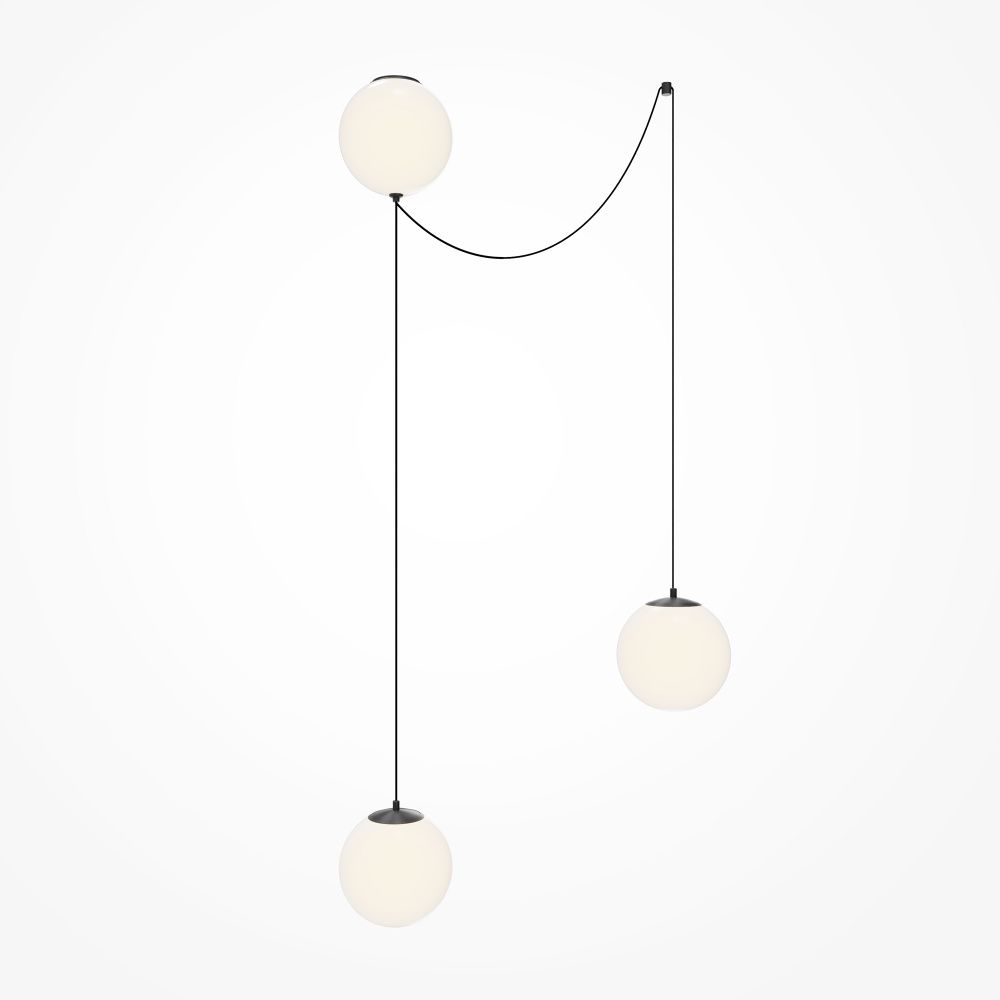 Подвесной светильник 20*40-300 см, *LED*26W, 3000K, Maytoni Twins MOD427PL-L30B3K1, Черный