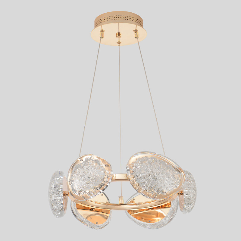 Светильник 40 см, 48W, 3000-6000K, Crystal Lux FELICIDAD SP48W LED, золото