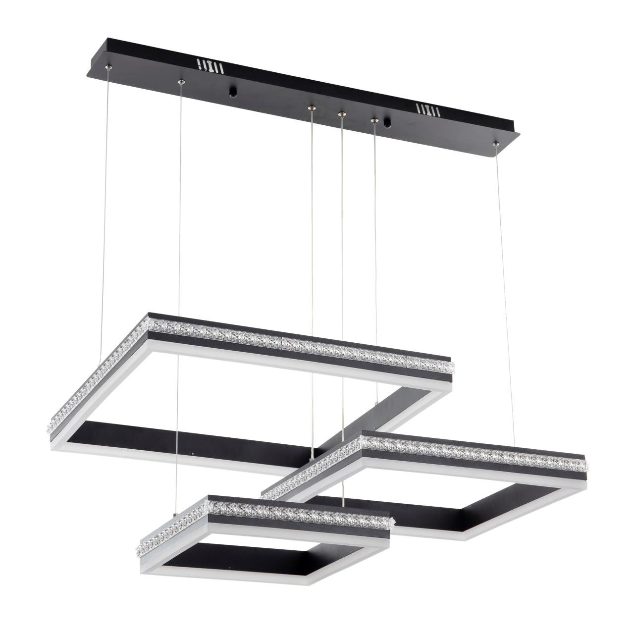 Подвесной светильник 75*52*135 см, 210W, 3000 / 6000K, Черный LED4U 8596-500-400-300