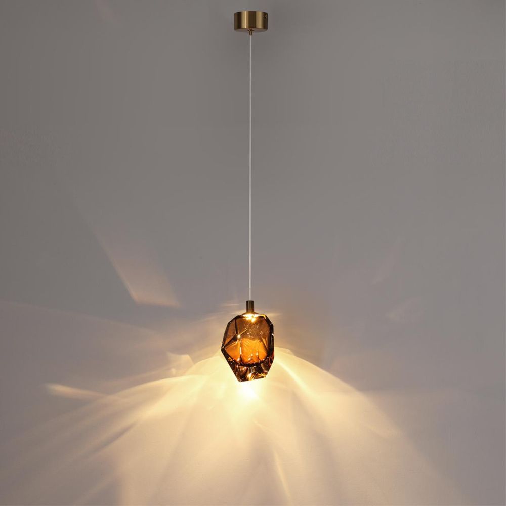 Подвесной светильник 13*16*250- см, 1*LED*4W, 3000K, Odeon Light Gemme 7112/4LB, коричневый