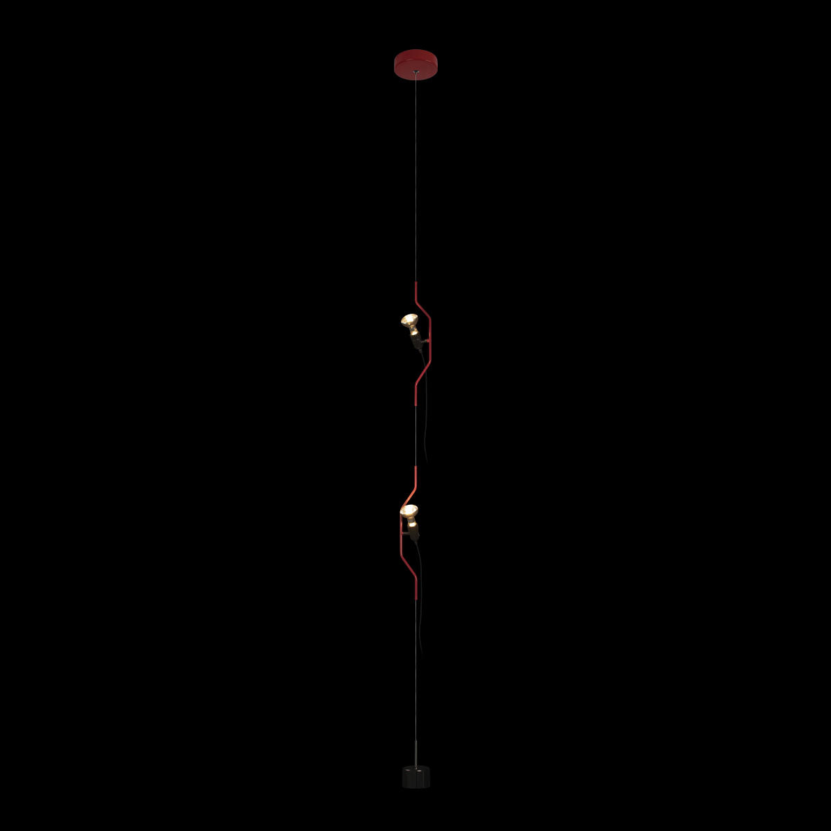 Подвесной светильник 11*400 см, 2*E27*40W LOFT IT Parentesi 10346/2 Red красный, черный