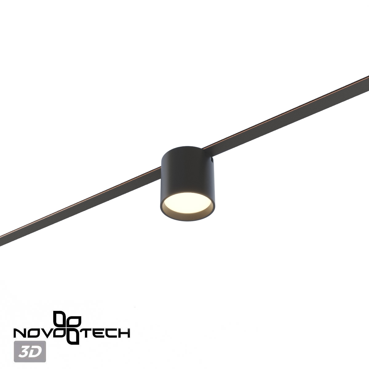 Трековый светильник 7 см, 6W, 3000-6000K, Novotech Easy Shino 359473, черный