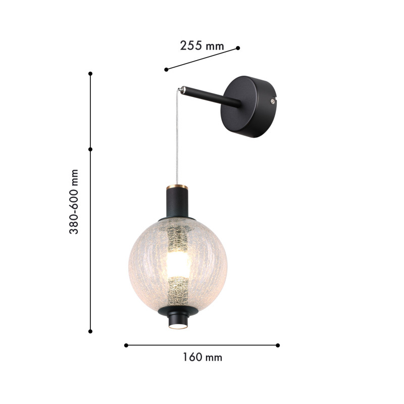 Бра 25,5*16*60 см, 9W, Favourite Kolbe 4315-1W