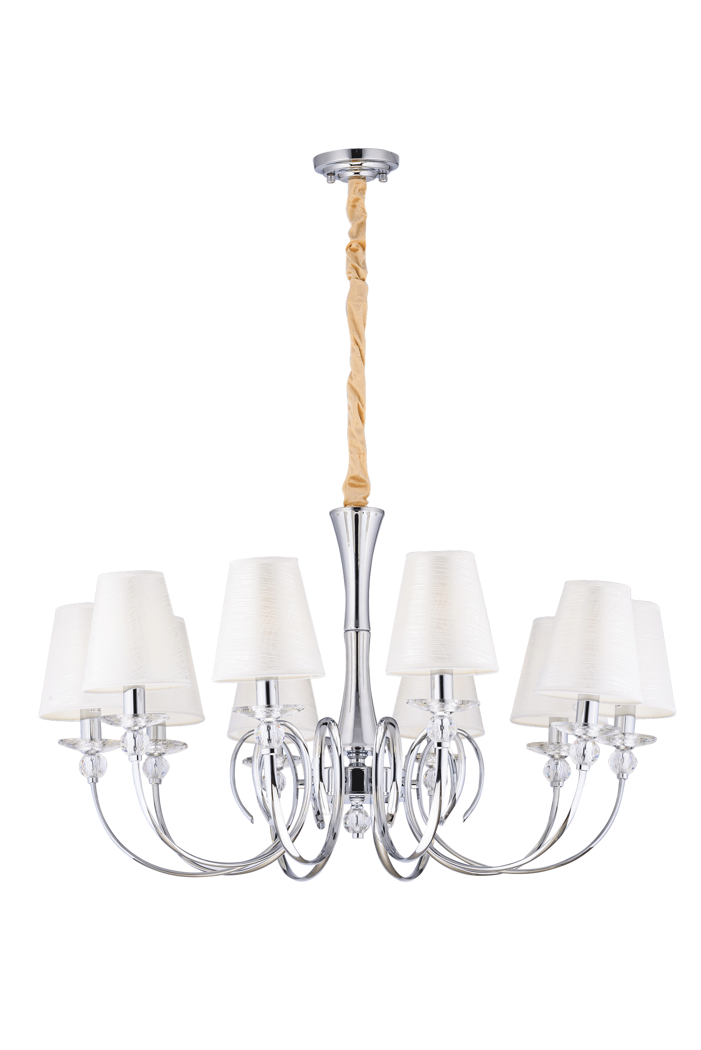 Люстра  900*600-1000, 10*E14, 40W NewRgy Модерн 9127R/10 CHR, Хром
