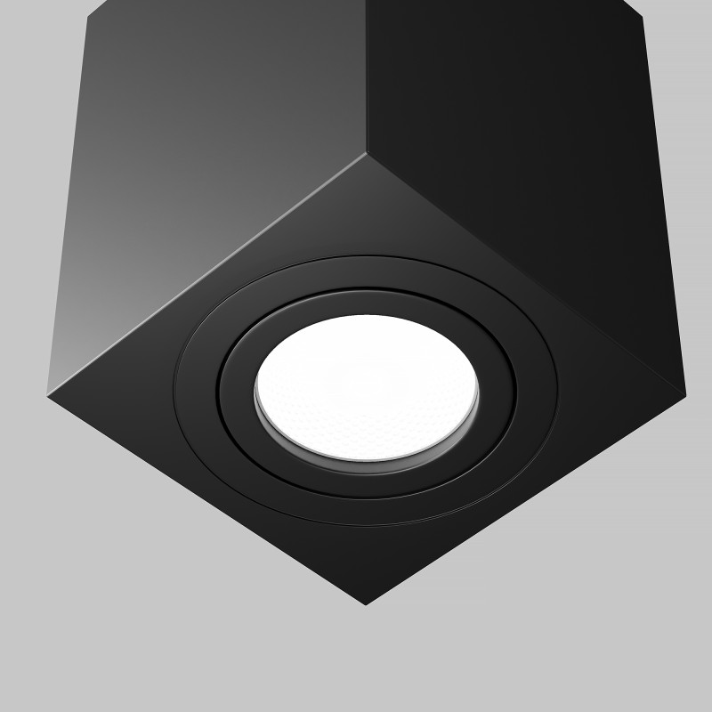 Светильник 9*9 см, GU10 50W, Maytoni Alfa C017CL-01B, черный