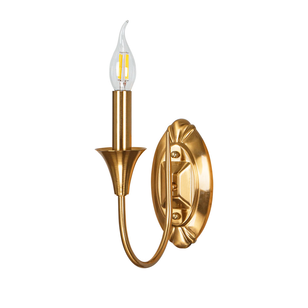 Бра 24*21*9 см, 1*E14, 40W, Arte Lamp Collinetta A4094AP-1PB, Полированная Медь