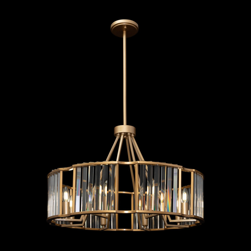 Люстра на штанге Maytoni Solar MOD087PL-08G, диаметр 70 см, золото