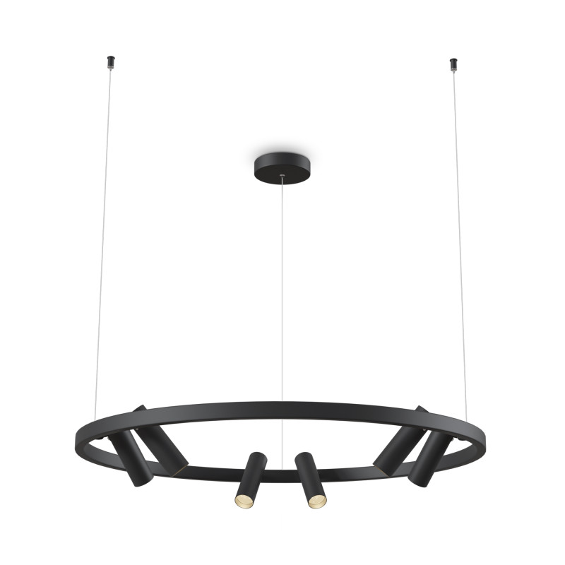 Подвесной светильник 90*90*318 см, 6* LED, 40W, 3000К-4000К Maytoni Satellite MOD102PL-L42BK черный