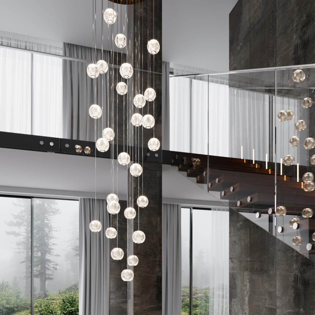 Светодиодный светильник 67 см, 120W, 4000K, Odeon Light CRYSTAL 5008/120L, золото