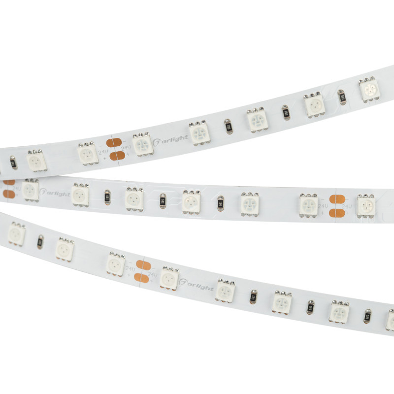 Лента RT-B60-10mm 24V Yellow (14.4 W/m, IP20, 5060, 5m) (Arlight, 14.4 Вт/м, IP20) 008816(2). Цена указана за 5 метров. Продается кратно 5 метрам.