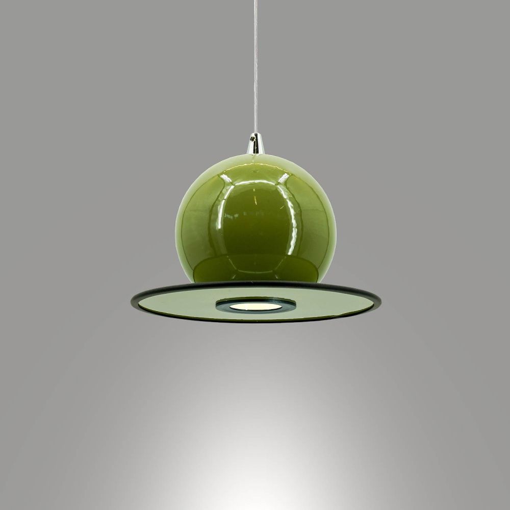 Светильник подвесной *22-200 см, 1*LED*7W, 3000K, Lightera Attabad LE122L-15GR, Зеленый