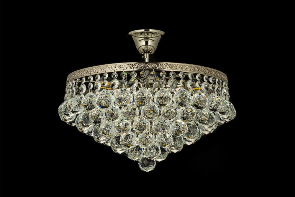 Люстра потолочная *38*32 см, 5*E27*60W, Arti Lampadari Castellana Nickel Castellana E 1.3.38.501 N, Матовый никель