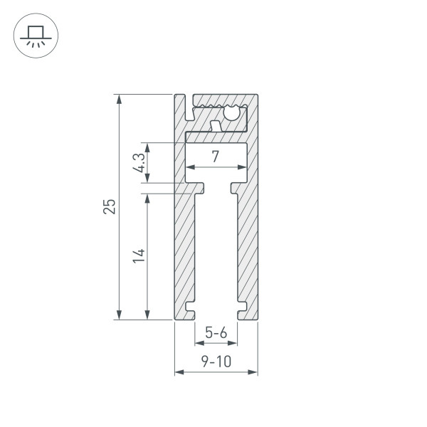 Профиль Arlight 019193 200*2,5*1,04 см. Цена указана за 2 метра. Продается кратно 2 метрам.  экран не требуется
