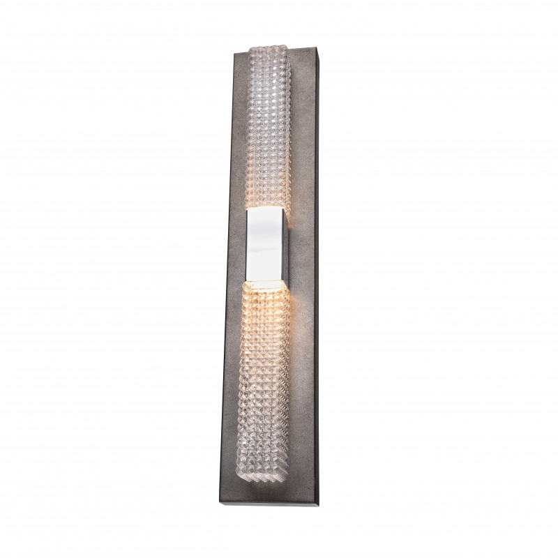 Бра 10*63 см, 10W Favourite Groove 2082-2W, серебряный с черной патиной