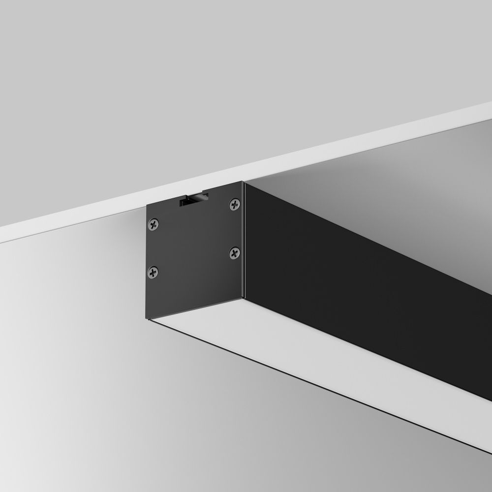 Комплект заглушек (для профиля 35×35) 2 шт., ALM-3535BT-B-EC 642038, *4*4 см, Maytoni Led Strip 642038, Черный