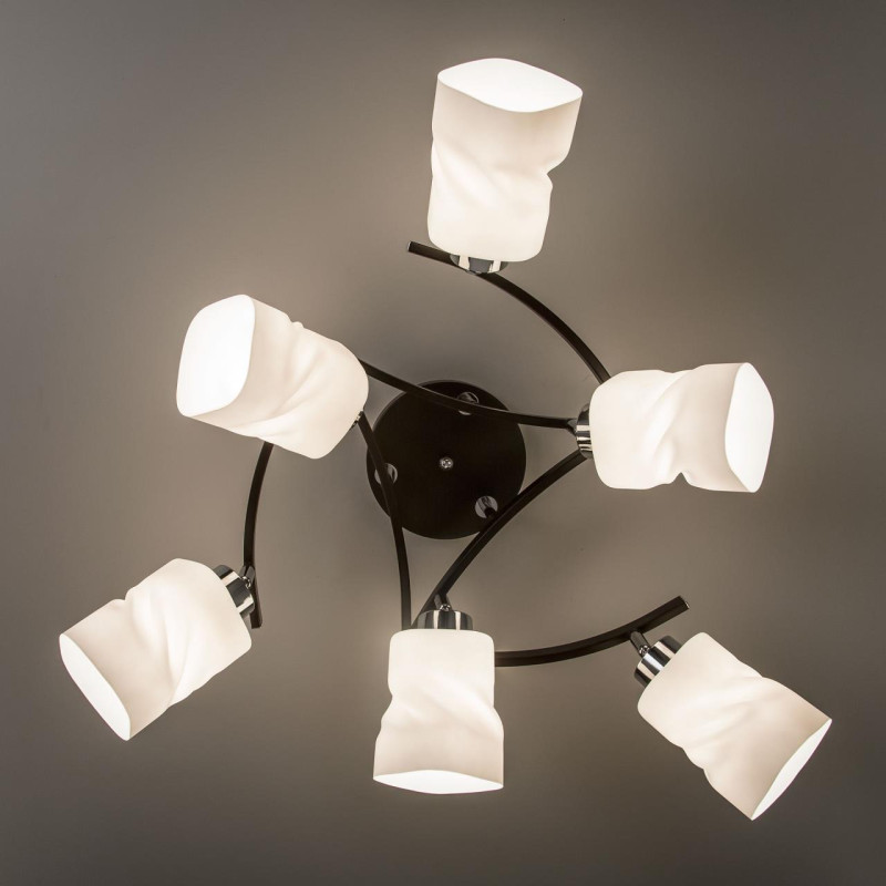 Люстра потолочная Citilux Берта CL126162 Хром + Венге