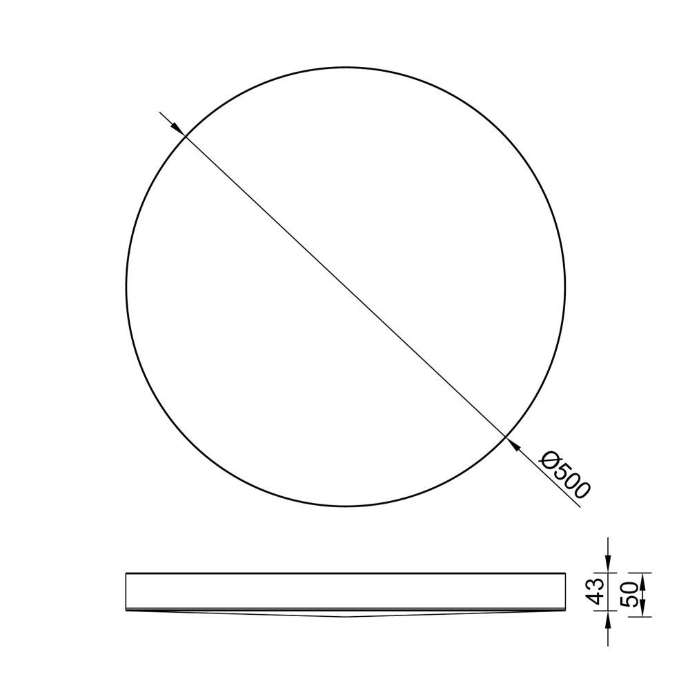 Светильник 50*5 см, *LED*40W, 3000-5000K, Mantra Turin MAN9023, белый