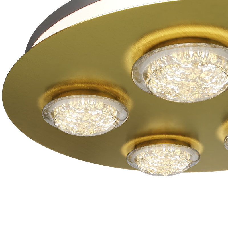 Накладная люстра 60*60*10,2 см, LED, 3000К, Maytoni Pharao MOD361CL-L58BS3K латунный