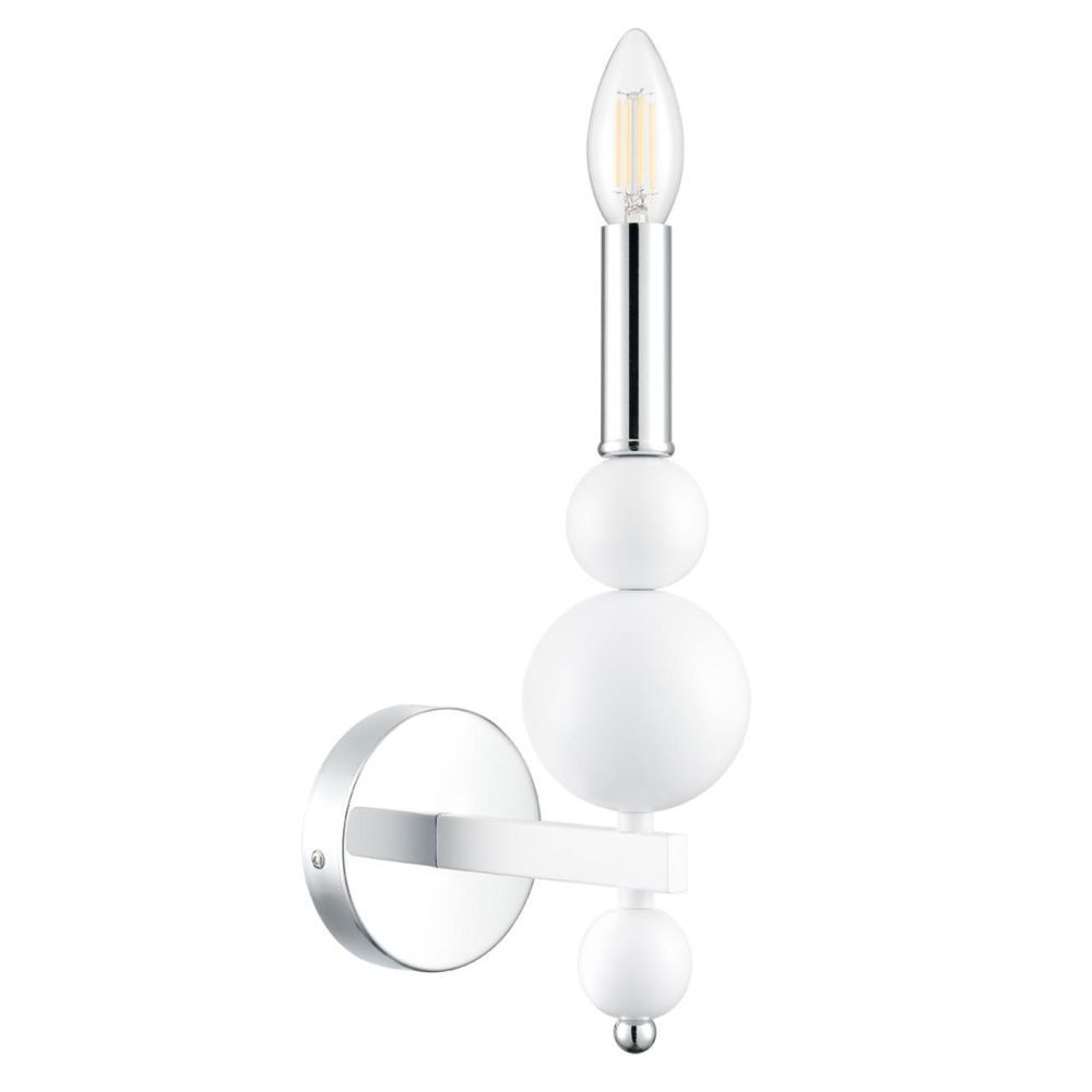 Бра *10*-30 см, 1*E14*40W, Lumion NANA 8260/1W, белый, хром