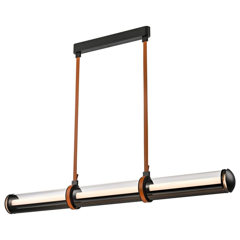 Подвесной светильник 150 см, 114W, 3000K, Wertmark Kory WE443.15.023, черный