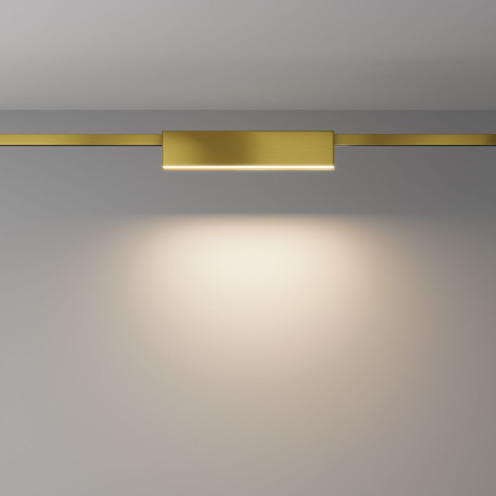 Трековый светильник  TR151-1-18W3K-BS 34,6*2,4*-4,9 см, *LED*18W, 3000K, Maytoni technical FLARITY TR151-1-18W3K-BS, Латунь
