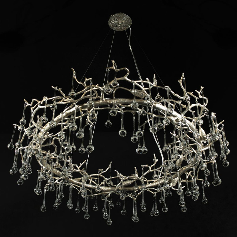 Люстра *100 см, 10*G9*W, Loft It 10068/1000 SG Bijout, Золото с серебром