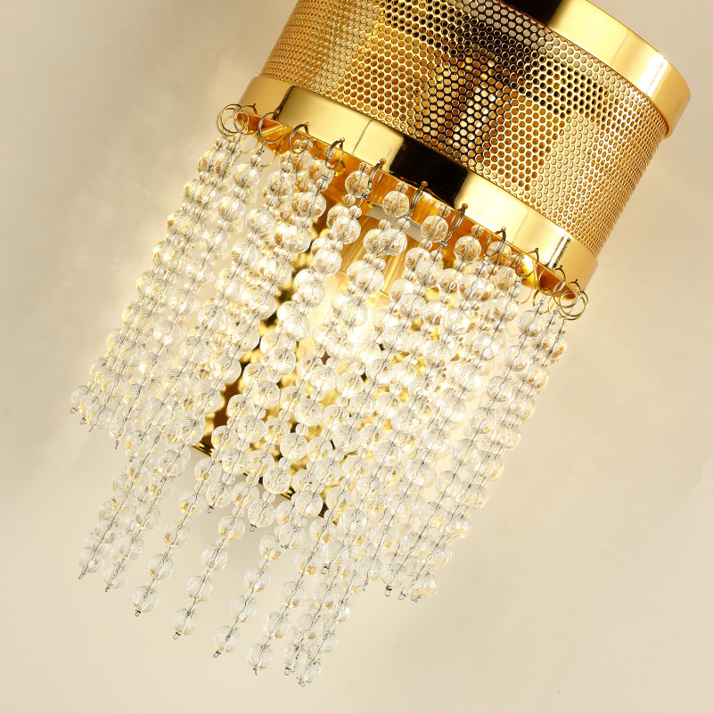 Бра Favourite Vertical 2951-1W, D140*W150*H265, золота, плафон состоит из каскада хрустальных бусин