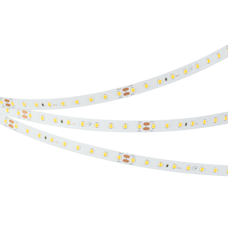 Лента RT-A90-10mm 24V Warm2700 (4.8 W/m, IP20, 2835, 5m) (Arlight, высок.эфф.200 лм/Вт) 038777. Цена указана за 5 метров. Продается кратно 5 метрам.