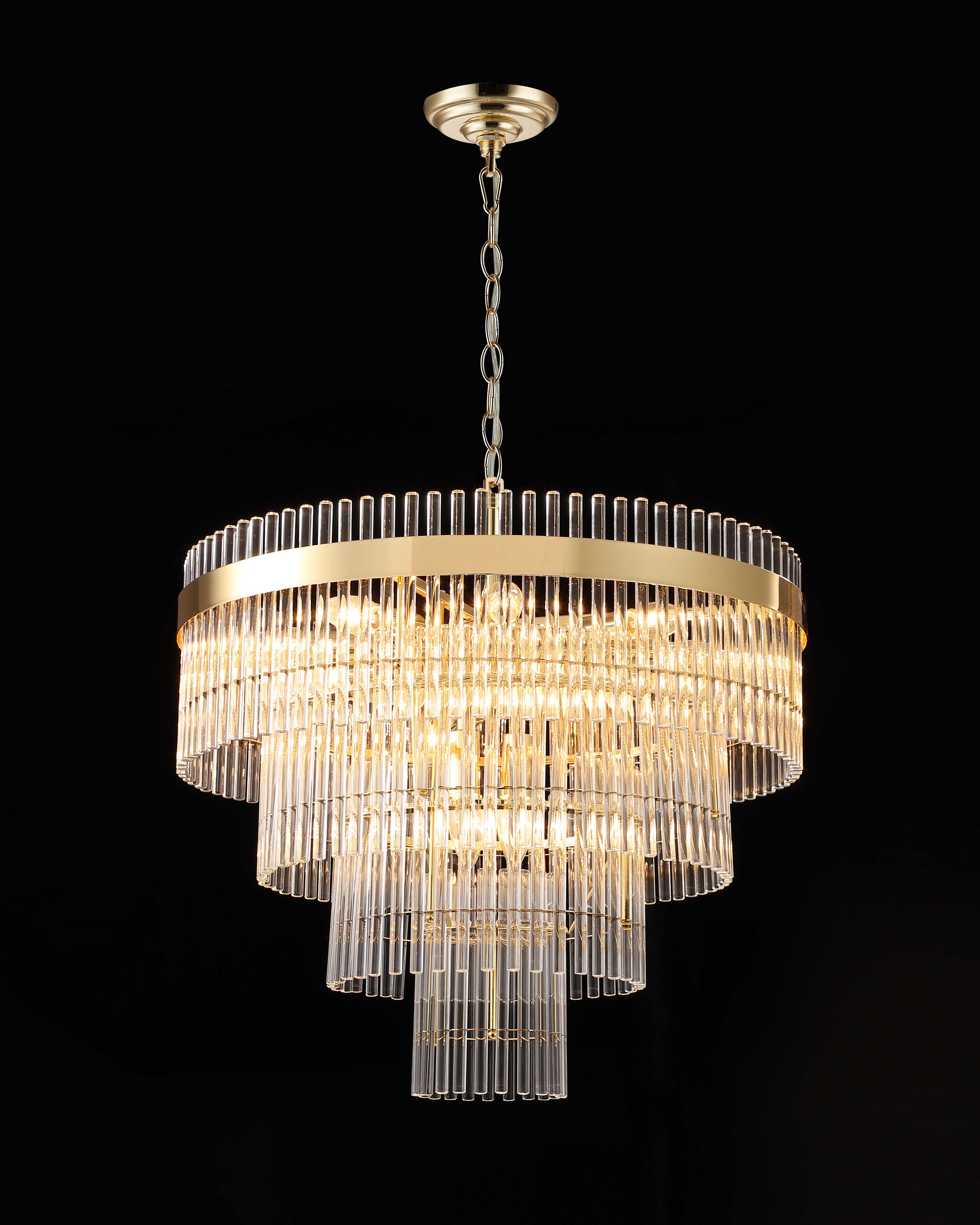 Люстра  600*500, 12*E14, 40W NewRgy Cristallo 16G-ф600 H GOLD, Золото