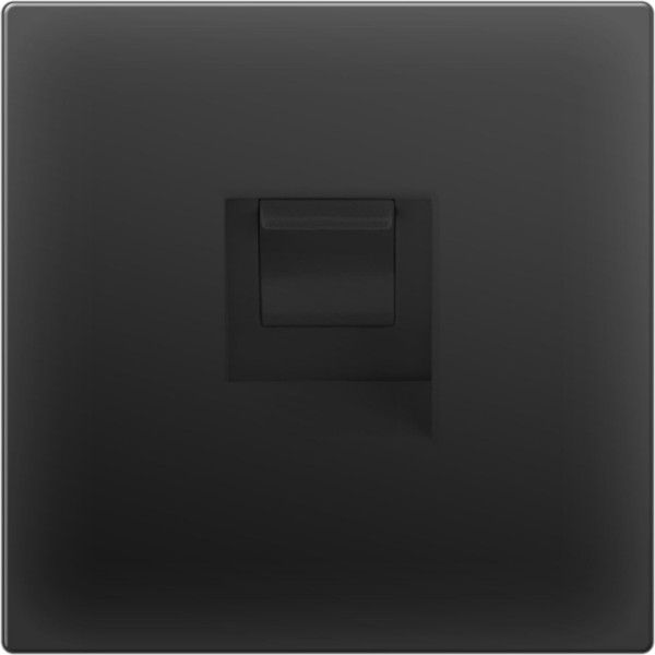 WL08-RJ-45/ Розетка Ethernet RJ-45 (черный матовый), 4690389054259
