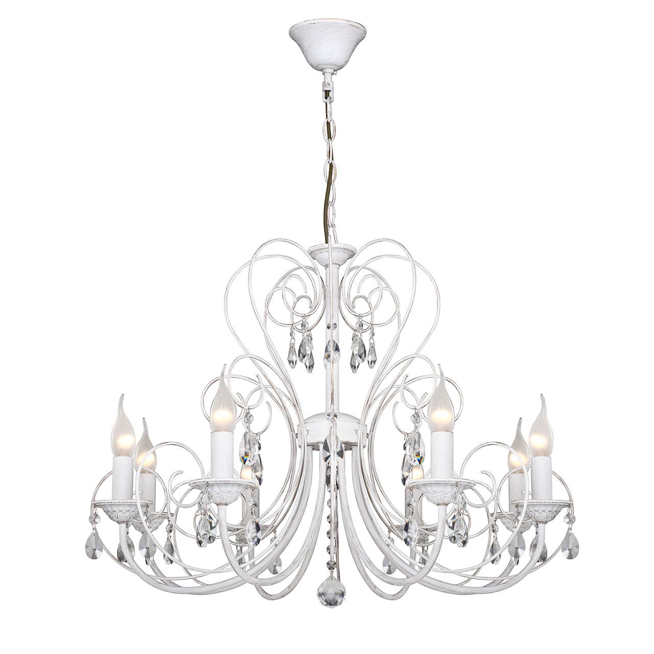 Подвесная люстра F-Promo Versailles 2157-8P, D720*H520/1220, белый с золотом