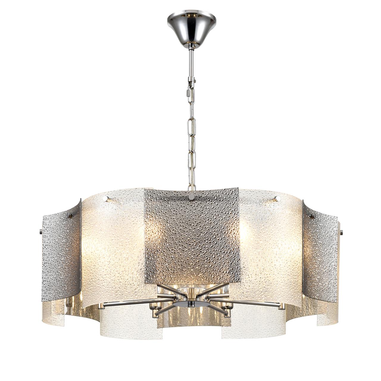 Люстра подвесная 65*68 см, 8*E14 Lumion DANDY 6594/8 хром, серый, прозрачный