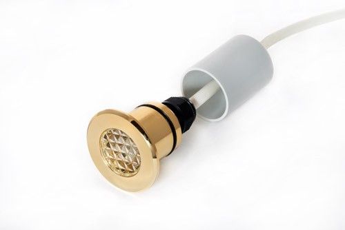 Светодиодный светильник для сауны / бани / хамама PREMIER PV-1 W никель, теплый белый