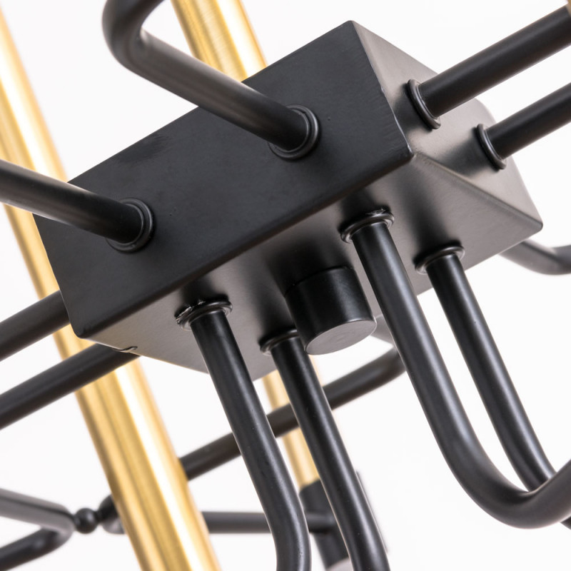 Подвесная люстра, 68 см, черный-золото, Divinare Lokki 2543/04 LM-12