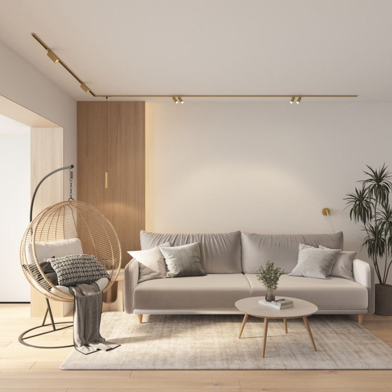 Светильник на шине 3,5*10 см, 16W, 3000К, Denkirs SHINE SPOT DK5742-SB латунный