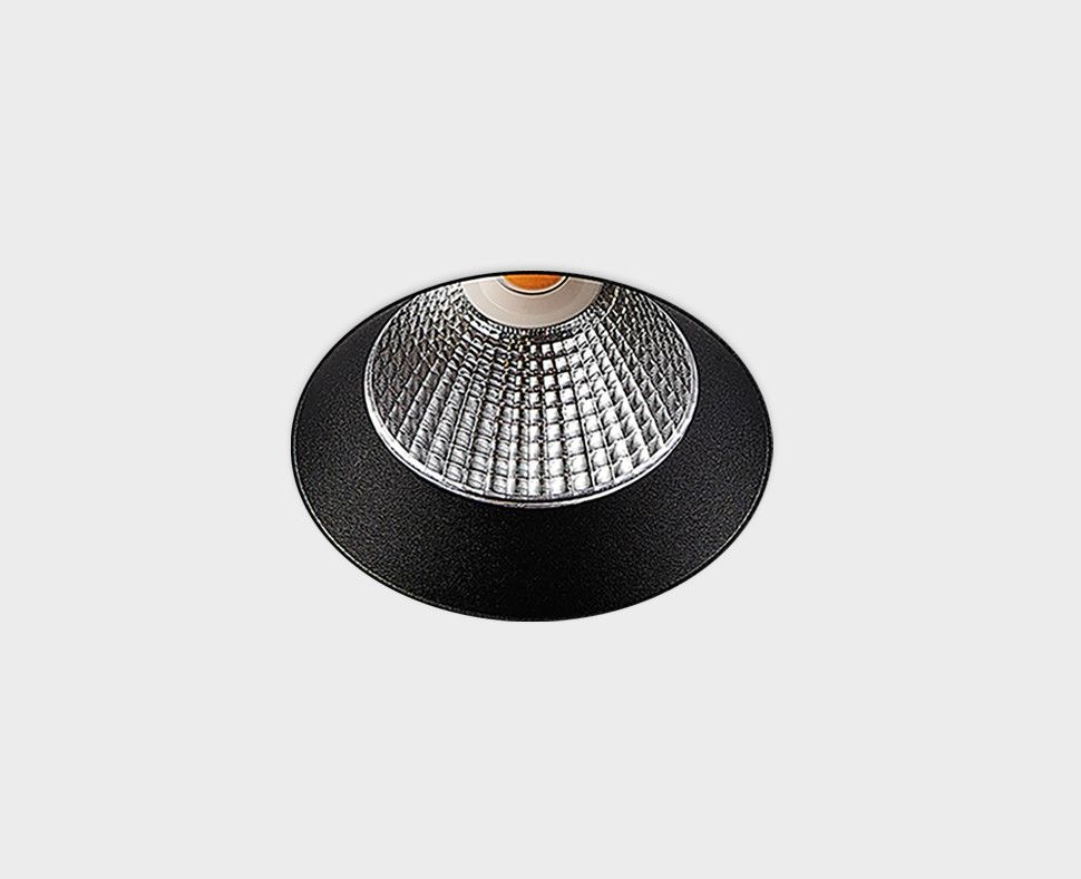 Встраиваемый светильник 12 см, 12W, 3000K, Italline IT02-028 black 3000K, черный