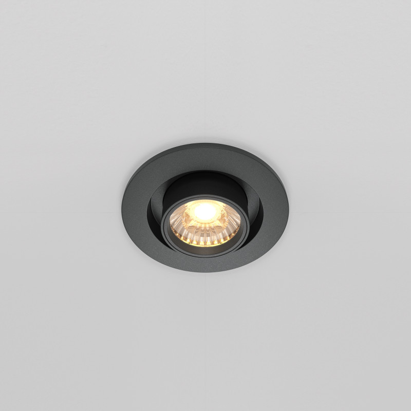 Встраиваемый светильник 9,5*9,8 см, LED*10W, 3000 К, Hidden DL045-01-10W3K-B Maytoni Downlight, Черный