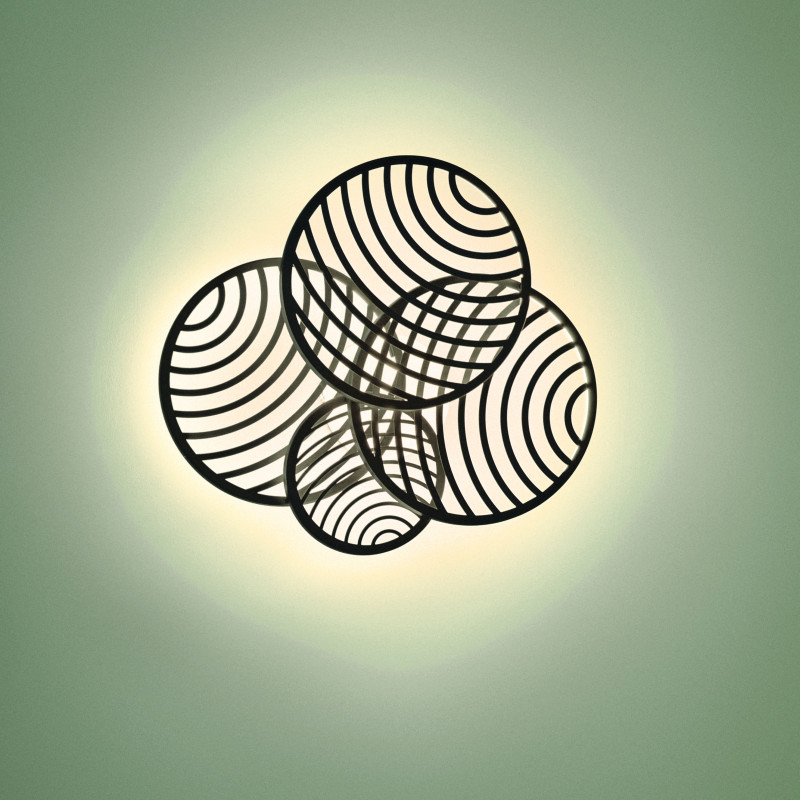 Бра 69,5*63,5*17 см, LED *  60W, 3000К Mantra Colladge 7230, черный