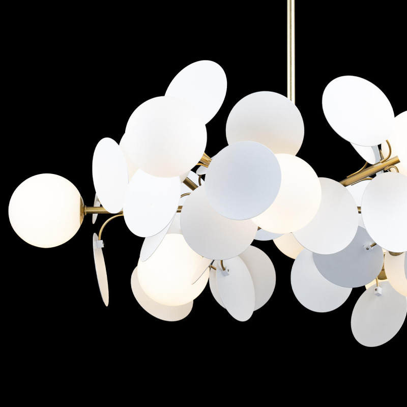 Подвесная люстра Loft IT Matisse 10008/12 white, диаметр 75 см, золото-белый