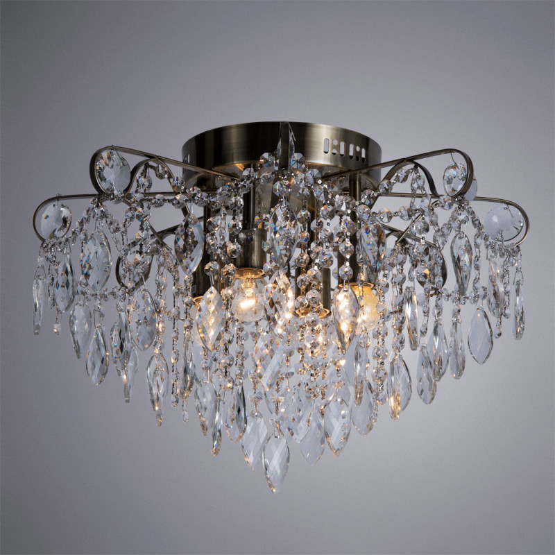 Потолочная люстра Arte Lamp Emilia A1660PL-4AB бронза, диаметр 50 см